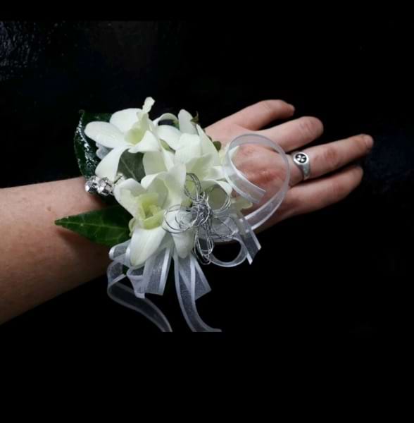 white corsage